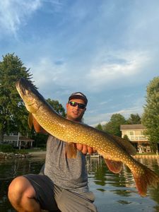 Angler enjoying a fishing trip in MI