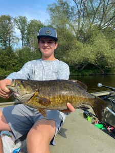 Angler with 27-inch fish in Stanwood