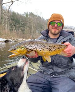 A fisherman with a 19-inch catch in MI