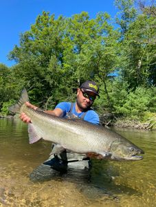 A couple fishing in MI
