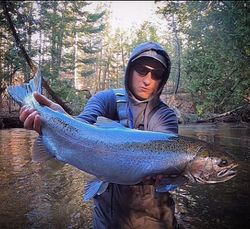 A person fishing in the state of Michigan