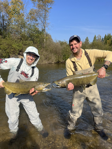 Nice lake trout on the fly! Clear conditions made for an exciting day on the water.