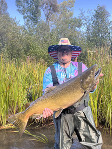 Nice catch on the fly rod today! Clear conditions made for some exciting fishing.