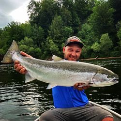 A single pink salmon caught fishing in MI