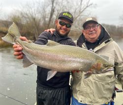 Photograph of a 34-inch pink salmon caught fishing in Stanwood