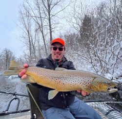 Caught a rainbow trout while fishing in MI