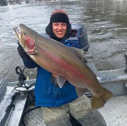 A single rainbow trout caught in Stanwood, Washington