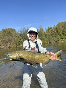 Nice sea trout on the fly today! Clear conditions made for exciting fishing.