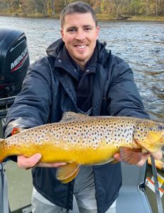 Photo of a 21-inch sea trout caught while fishing in Stanwood