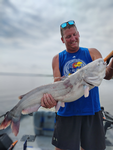 Catch of the day! Angler with a massive blue catfish in Missouri