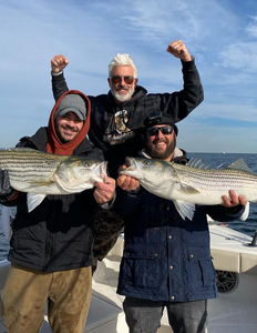 Two striped bass caught in New York City