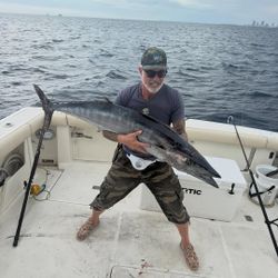 Wahoo fish catch on fishing boat in New York City NY waters