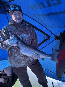 A person holding a 20-inch fish in Vergennes