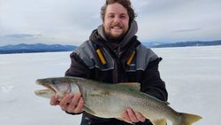 A Rainbow Trout caught in Vergennes, Vermont