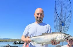 Coho salmon caught while fishing in OR