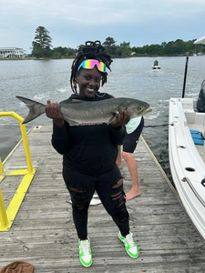 Battled a feisty bluefish on the light tackle at Lawson Creek Park.