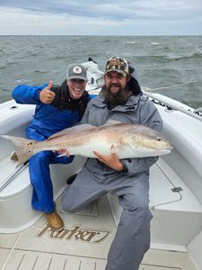 Two people fishing in North Carolina