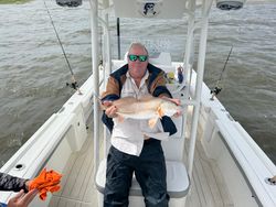 Angler fishing in the Oriental waters