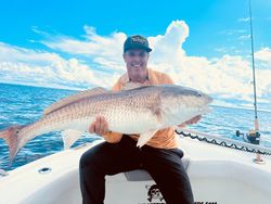 Photograph of a 40-inch Redfish caught while fishing in Oriental