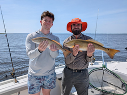 Big redfish caught on a partly cloudy day with light tackle!