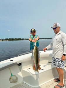 Striped bass caught during fishing tour in Oriental NC