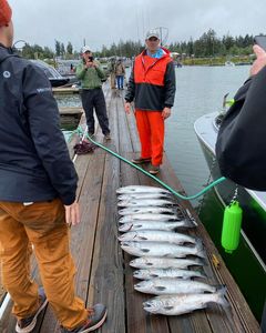 Chum salmon being caught while fishing in OR
