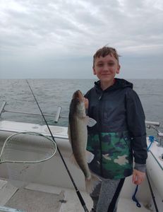 Angler with a 20-inch fish at Lakeside Marblehead