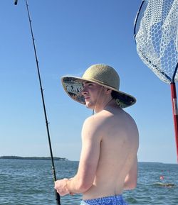 A person fishing in Ohio