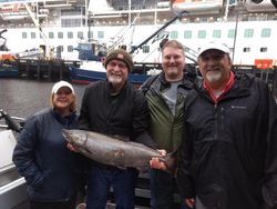 Four anglers fishing in Big Rapids