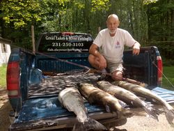 Two hardhead sea catfish caught while fishing in Big Rapids