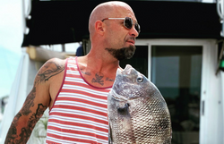 A single black drum fish caught in NJ