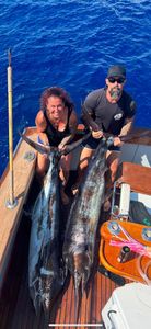 Two blue marlin fish caught while fishing in Atlantic City