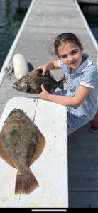 Two Southern flounder caught while fishing in Atlantic City