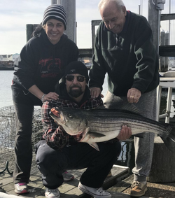 Striped bass caught fishing in NJ