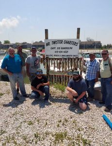 Seven people enjoying fishing in OH