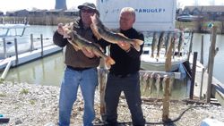 Two anglers fishing in Oak Harbor