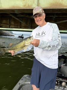 Nice largemouth bass on light tackle before the afternoon rain rolled in!