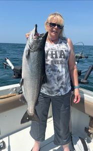 Chinook Salmon caught while fishing in Ogdensburg