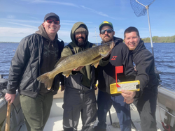 A group of 4 people fishing in New York