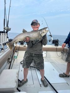 A breathtaking photo of a massive lake trout caught in NY