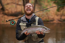 Beautiful Arizona rainbow trout ready for the net!