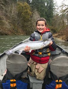 Coho salmon caught while fishing in Oregon