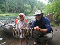 4 atlantic needlefish and rainbow trout caught while fishing in OR