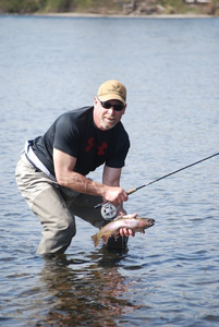 One fisherman in OR fishing