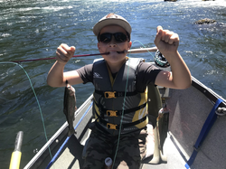 Successful fishing trip with two fish in OR