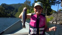 Rainbow trout caught fishing in Walterville OR on boat
