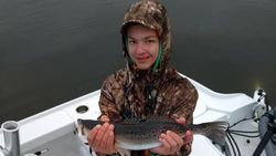 Spotted Weakfish, 14 inches, fishing in New Bern