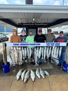 7 anglers cruising and fishing in IN
