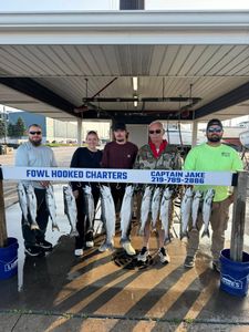 8 coho and chinook salmon caught while cruising and fishing in IN