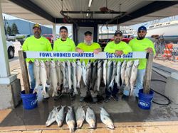 Seven Coho Salmon caught while fishing in IN